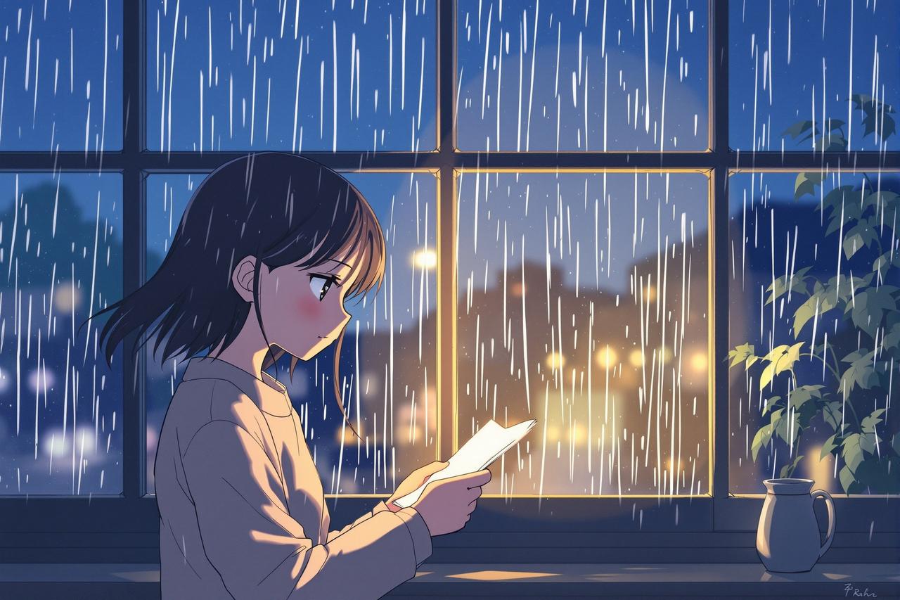 可可影视短剧 - 雨天的来信 - 深夜疗愈动漫短剧封面